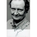 Jim Broadbent Signed 5.5 x 3.5 inch Black and White Glossy Photo. Signed in black ink. Good