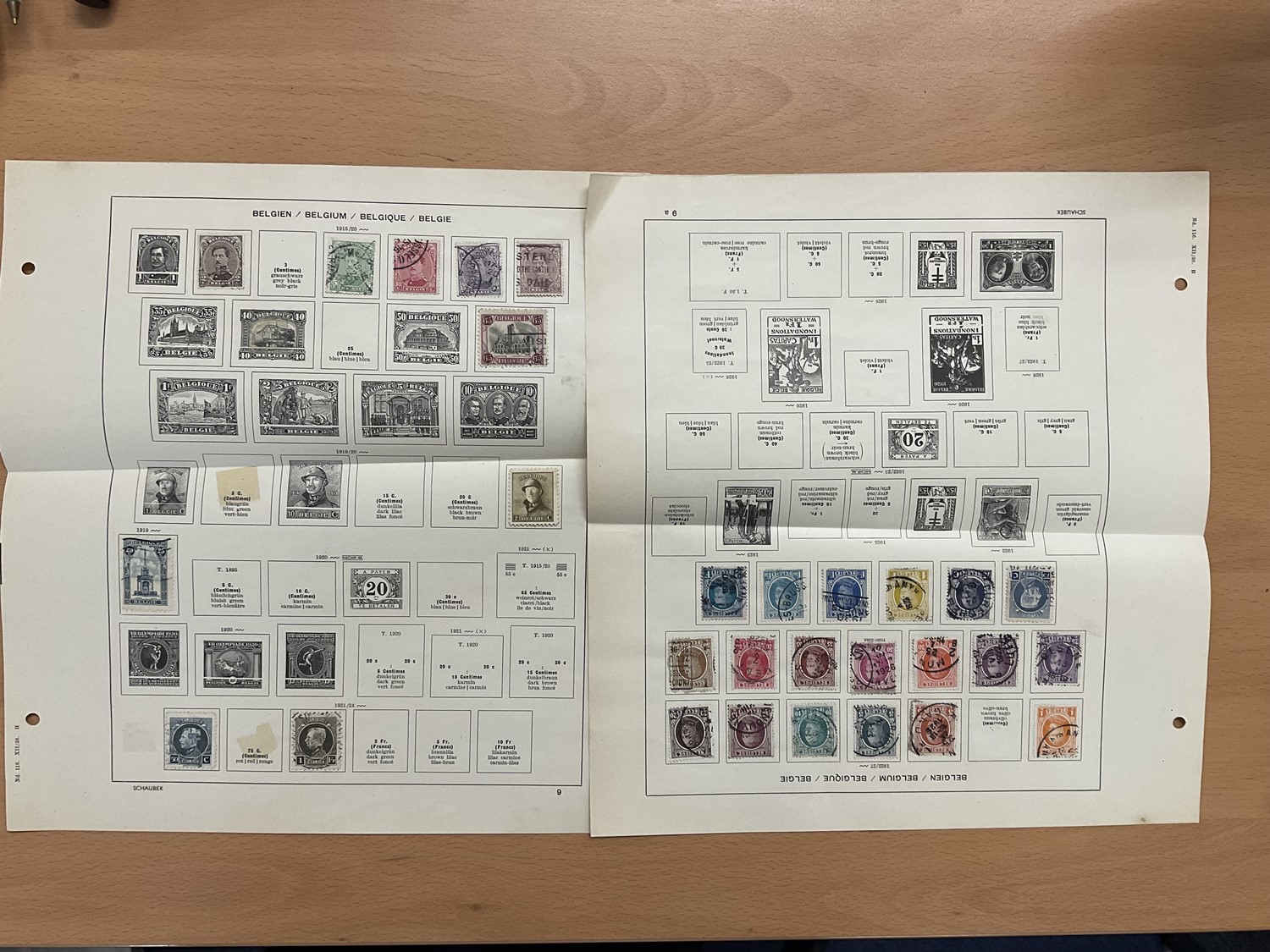 Belgium large collection of stamps on pages. We combine postage on multiple winning lots and can