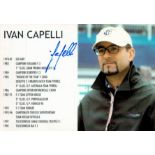 IVAN CAPELLI Ferrari Racing Driver signed Promo Photo. Good condition. All autographs come with a