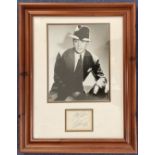 George Raft 19x15 mounted and framed signature piece includes signed album page and stunning black