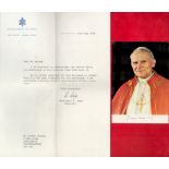 John Paul II Printed Signature on 6x4 inch Colour Photo. Also Included is Correspondence From the