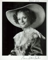 Dame Maggie Smith signed 8 x 6 inch b/w photo. Marks on back where removed from album, front in