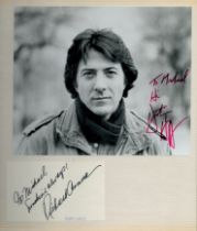 TV Film Music collection of signed photos and cards in old photo album. 40+ autographs on photos,
