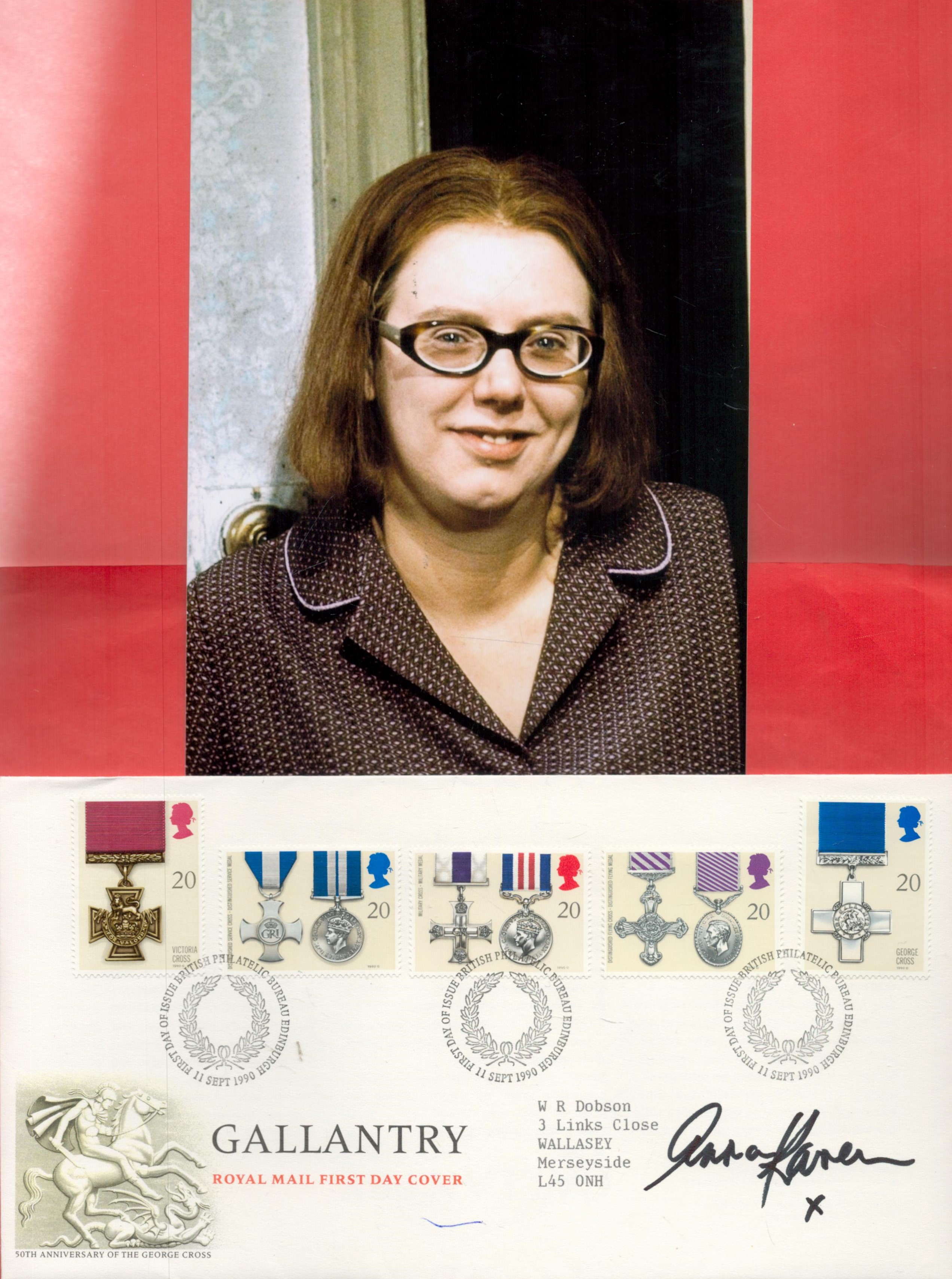 ANNA KAREN (1936-2022) Actress signed First Day Cover with 'On The Buses' Photo. Good condition. All