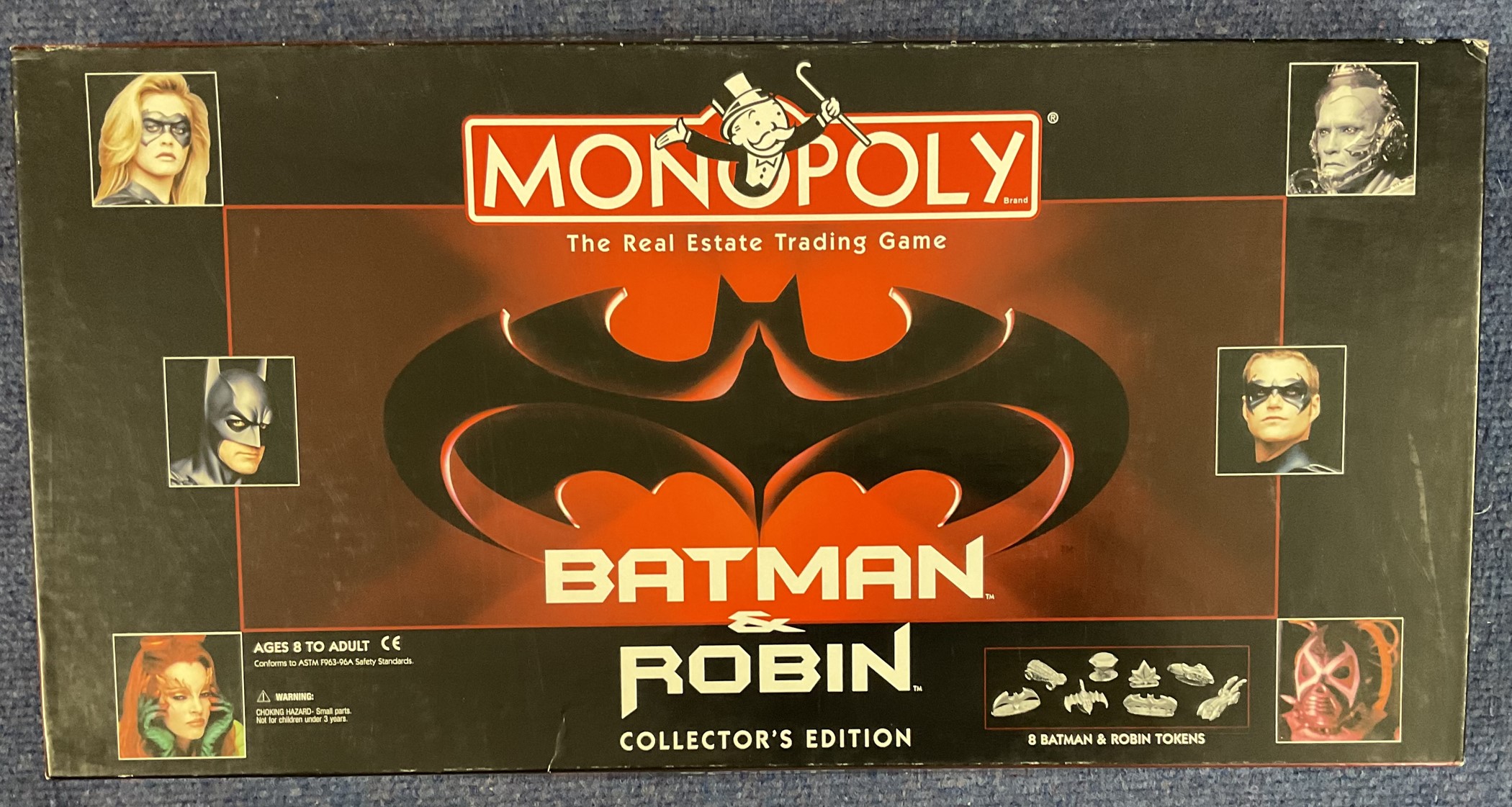 Monopoly Game. Batman and Robin Collector's Edition. Produced in 1997 in the USA, Unused cards and