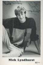 OFH Nick Lyndhurst signed 6 x 4-inch b/w photo. Good condition. All autographs come with a