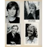 TV Film Music collection of signed photos and cards in old photo album. 100+ autographs on photos,