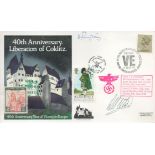 WW2 Colditz POWS Lt Pumphrey and Lt Moir signed 1985 40th ann Liberation Colditz Castle cover.