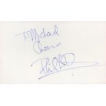 Music Phil Collins signed white card to Michael. Good condition. All autographs come with a