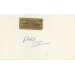 WW2 Mjr Gen H Foote VC signed white card with address label fixed on it. Good condition. All