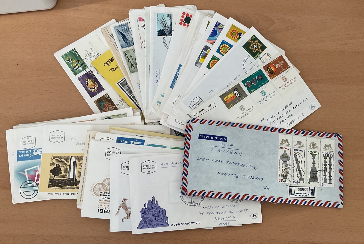 Israel Approx 120 Covers Dates vary mainly FDC 1960-1980. We combine postage on multiple winning