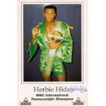 HERBIE HIDE signed Boxing Promo Photo. Good condition. All autographs come with a Certificate of