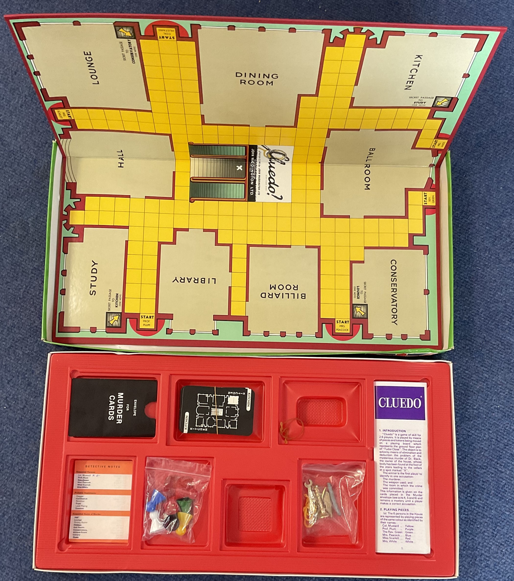 Waddingtons Cluedo The great detective Game. Produced in 1983 in Great Britain. All contents in - Image 2 of 2