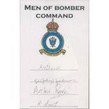 WW2 Men of Bomber command book plate signed by 617 sqn veterans Dambuster G Johnny Johnson, Arthur