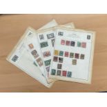 14 stamp pages of Canada, Newfoundland, New Zealand and South Africa. We combine postage on multiple