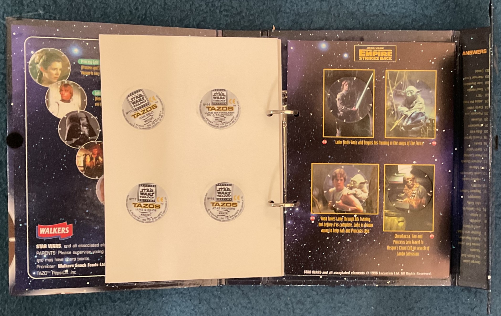 Tazo collector's force pack The Star Wars Trilogy Special Edition. 50 cards on 11 pages inside in - Image 3 of 3