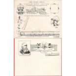 1890 PO Jubilee Envelope Harry Furniss in Black Signed Rare Subscription and Card. A very fine