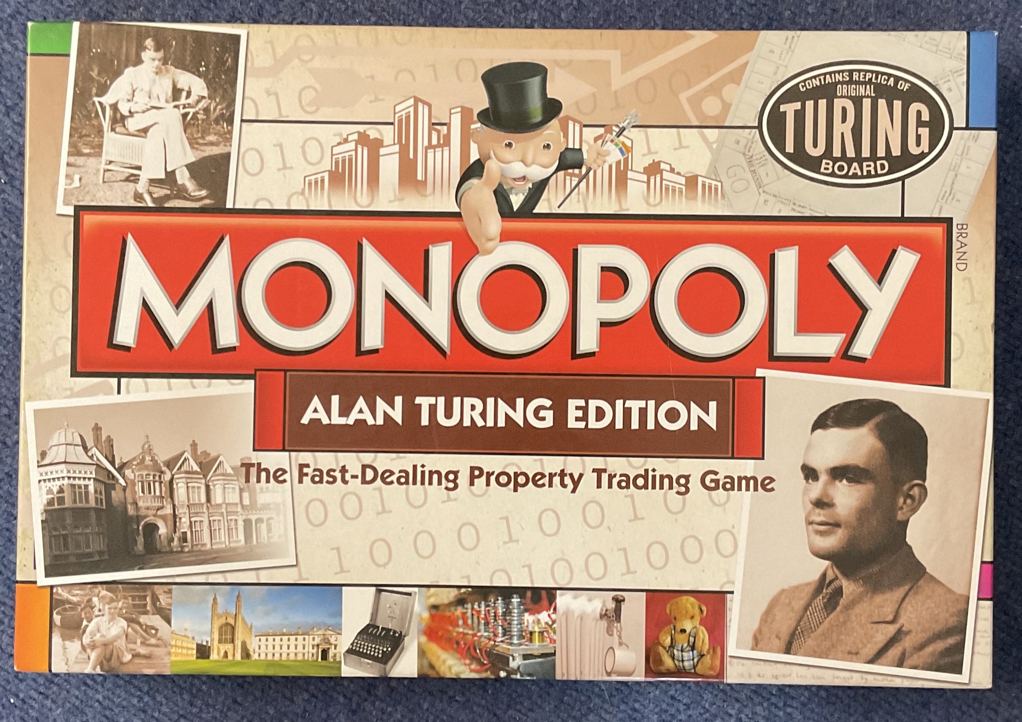 Monopoly game. Alan Turing Edition. Contains original Turning board. Produced in 1935 in England.