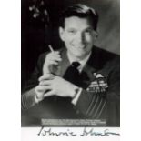 WW2 top ace AVM Johnnie Johnson DSO DFC signed 4 x3 b/w photo. Good condition. All autographs come