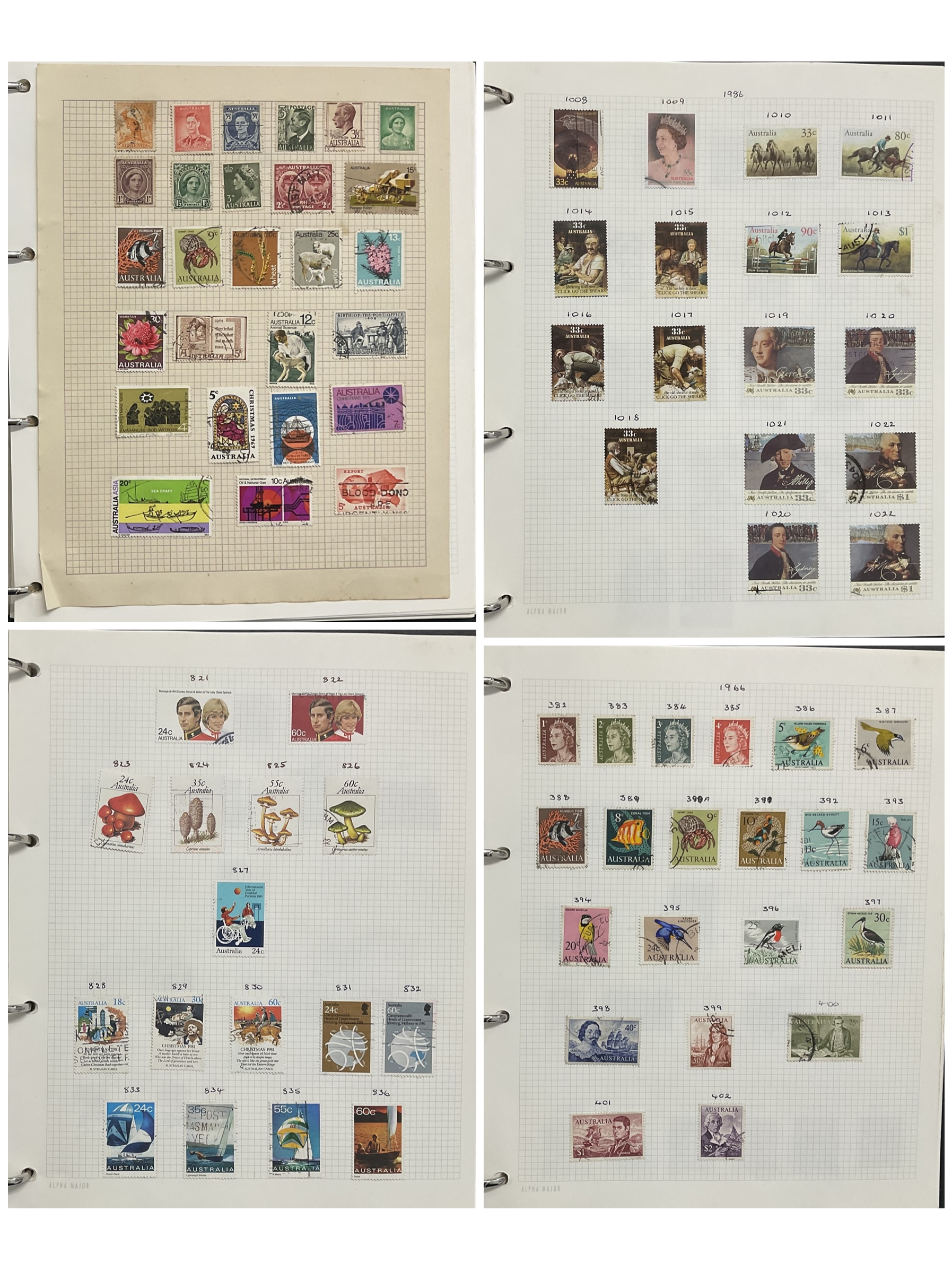 Australia used stamps mainly QEII collection housed in Alpha Major Album. We combine postage on