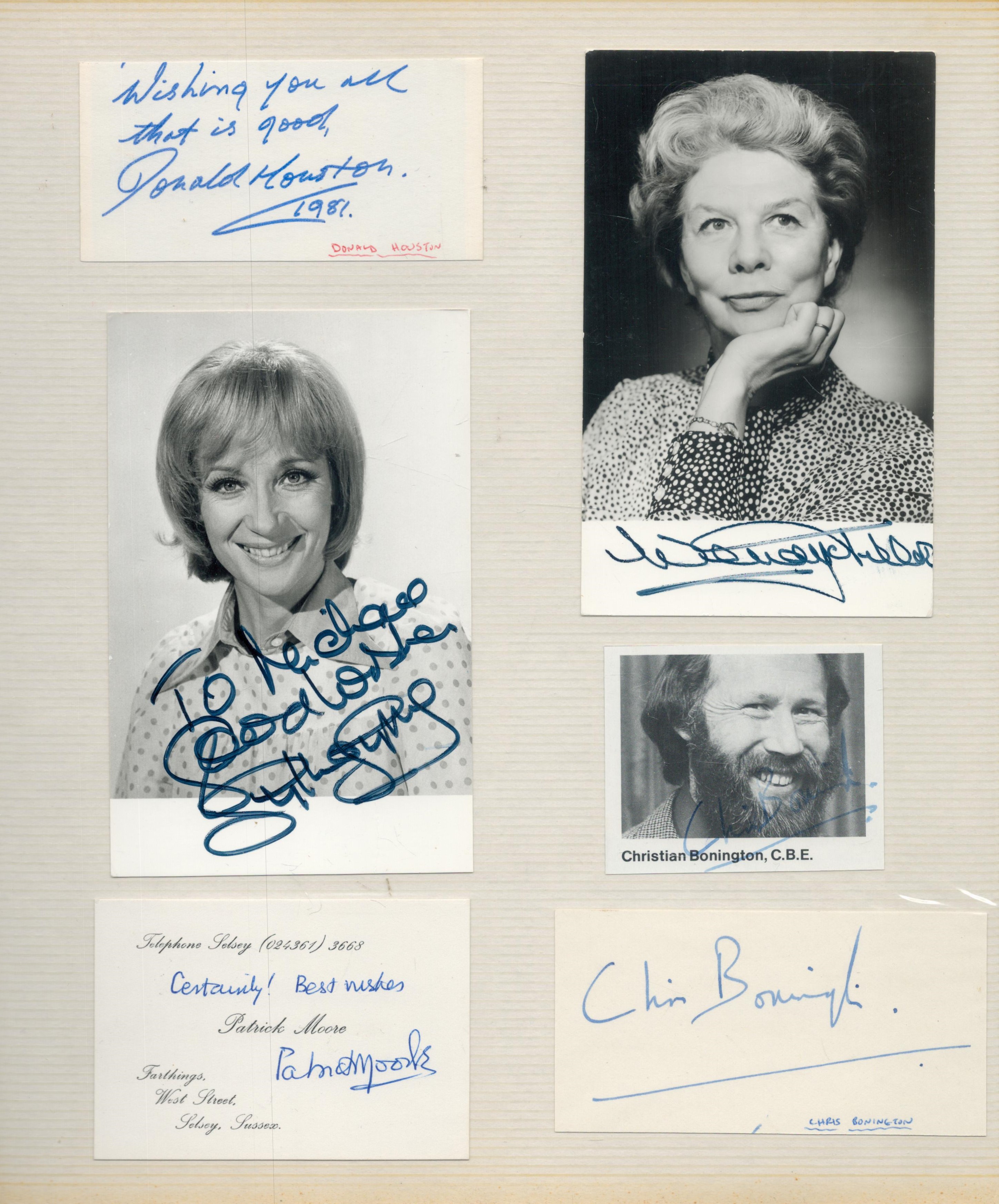 TV Film Music collection of signed photos and cards in old photo album. 120+ autographs on photos, - Image 4 of 4