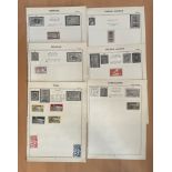 12 Stamp pages of French Guinea, French Soudan,Guadeloupe,Reunion,Senegal,Togo,Greece,Crete,Angola,