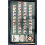 Bryan Adams 31x18 framed and mounted signature piece includes signed disc and worldwide flags