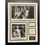 Monty Python Stars John Cleese and Michael Palin Signed Book Pages With 2 Black and White Photos,