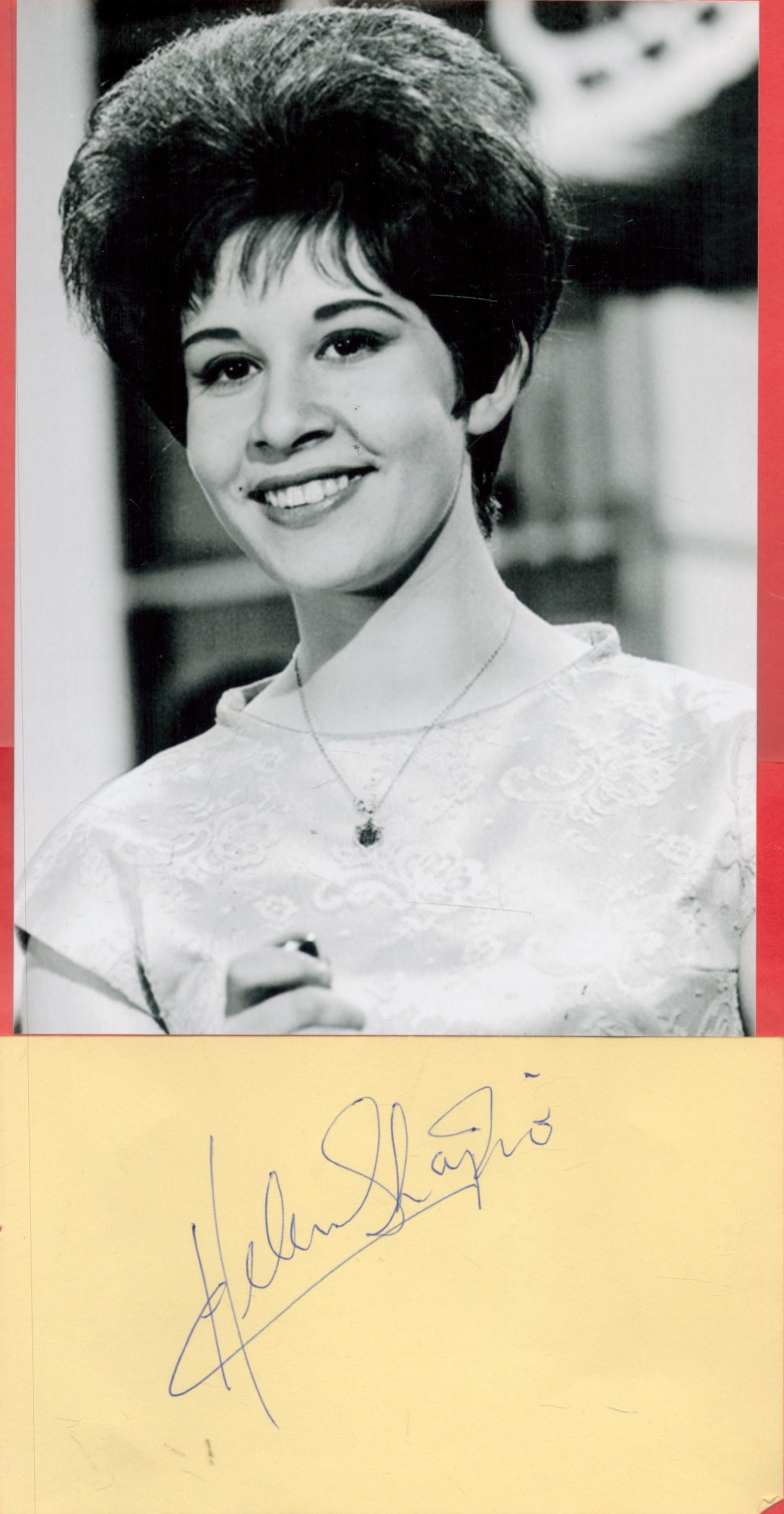 HELEN SHAPIRO Singer signed Album Page with Photo. Good condition. All autographs come with a