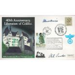 WW2 Colditz POWS Lt Mackenzie and Lt Pardoe signed 1985 40th ann Liberation Colditz Castle cover.