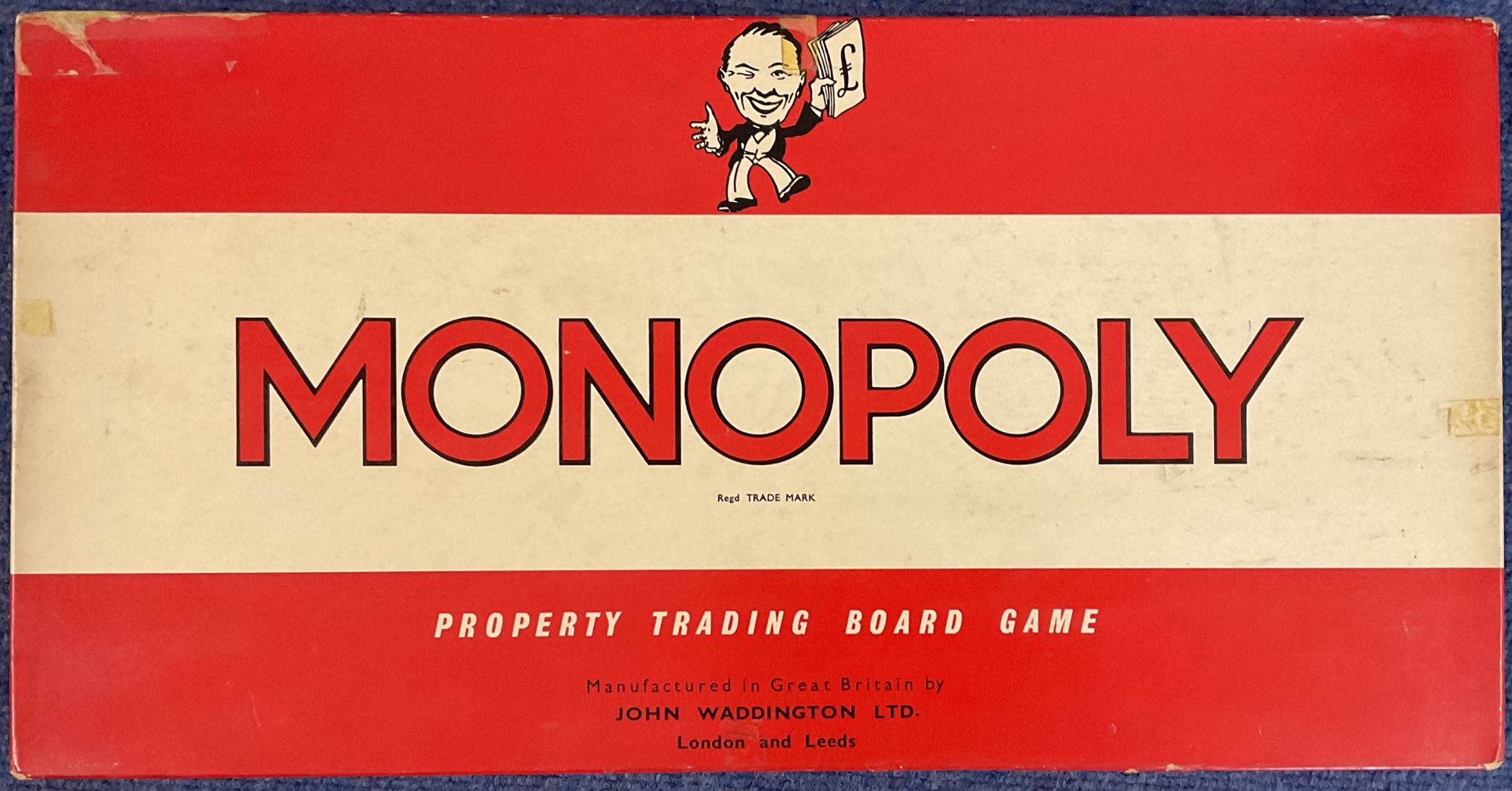 Monopoly game. Monopoly Property trading board game. Produced in Great Britain by John Waddington