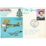 Aviation Pioneer Tom Sopwith signed 54 sqn Sopwith Pup RAF flown cover. Good condition. All