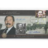 D-Day WW2 Piper Bill Millin and Jim Wallwork signed on Wallworks 60th ann D-Day cover. Good