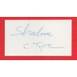 Chaim Topol Signed 4 x 2 inch approx White Signature Card. Signed in blue ink. Good Condition.