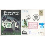 WW2 Colditz POWS Lt McCall and Capt Weldon signed 1985 40th ann Liberation Colditz Castle cover.