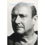 Donald Pleasence signed 6 x 4-inch b/w, good condition on front tape marks to reverse. Good