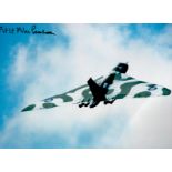 Vulcan Bomber Pilot: 8x12inch photo signed by Vulcan bomber veteran Flt Lt Mike Pearson, AEO with