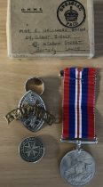WW2 1939-1945 War Medal Awarded to Nurse Miss E Wallwork. Also A Silver Queens Institute of District