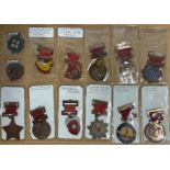 Superb Collection of 13 Chinese War Medals Including The Red Star. From WW2 and Maybe WW1. Good