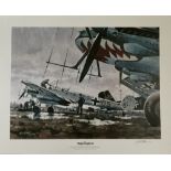 WW2 Renowned American Artist Gil Cohen Signed Colour Print Titled Night Fighters showing