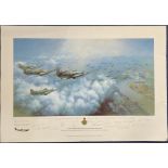 WW2 RAF 22 RAF Personnel Signed Artist Proof Frank Wootton Print titled The Battle of Britain