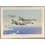 WW2 Signed Keith Aspinall Colour Print Titled "High Flying Aardvarks" 104 of 500 Signed by The