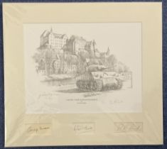WW2 5 Signed Colditz- Under New Management Black and White 5/200 Print by Nicolas Trudgian. Print is