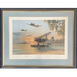 WW2 4 Signed Robert Taylor Colour Print Titled Dawn Operations 427 of 750 Housed in a Presentation