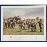 Sqn Ldr P Ward-Hunt and Sqn Ldr AK Cook Signed Trevor Lay Colour Print Titled Were Off On A Raid.