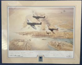 WW2 25 Signed John Young Colour Print, Dedicated to Services and Citizens of Malta Who took Part