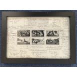 R.A.F. Multi-Signed set of 6 D-Day Commemorative Stamps Professionally Mounted and Framed approx