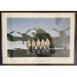 WW2 10 Signed Dambusters May 1943 Colour Print, In Frame. Signatures in Pencil Includes Bill Reid