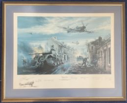 WW2 7 Signed Robert Bailey Colour Print Titled Typhoon Fury. 106 of 500 Housed in a Presentation