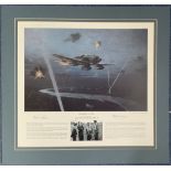 WW2 2 Signed Mark Postlethwaite Colour Print Titled Luftwaffe At War 110 of 850 Signed by The